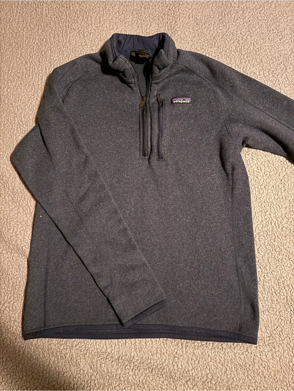 Patagonia Navy Quarter-Zip Fleece Pullover